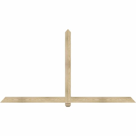 Ekena Millwork Eugene Rough Sawn Timber Gable Bracket, Douglas Fir, 96"W x 52"H x 2"D x 4"F, 13/12 Pitch GBW096X52X0204EUG00RDF